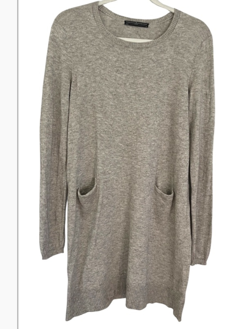 Peruvian Connection Sweater Dress Pima Cotton and Baby Alpaca Sz Medium Gray